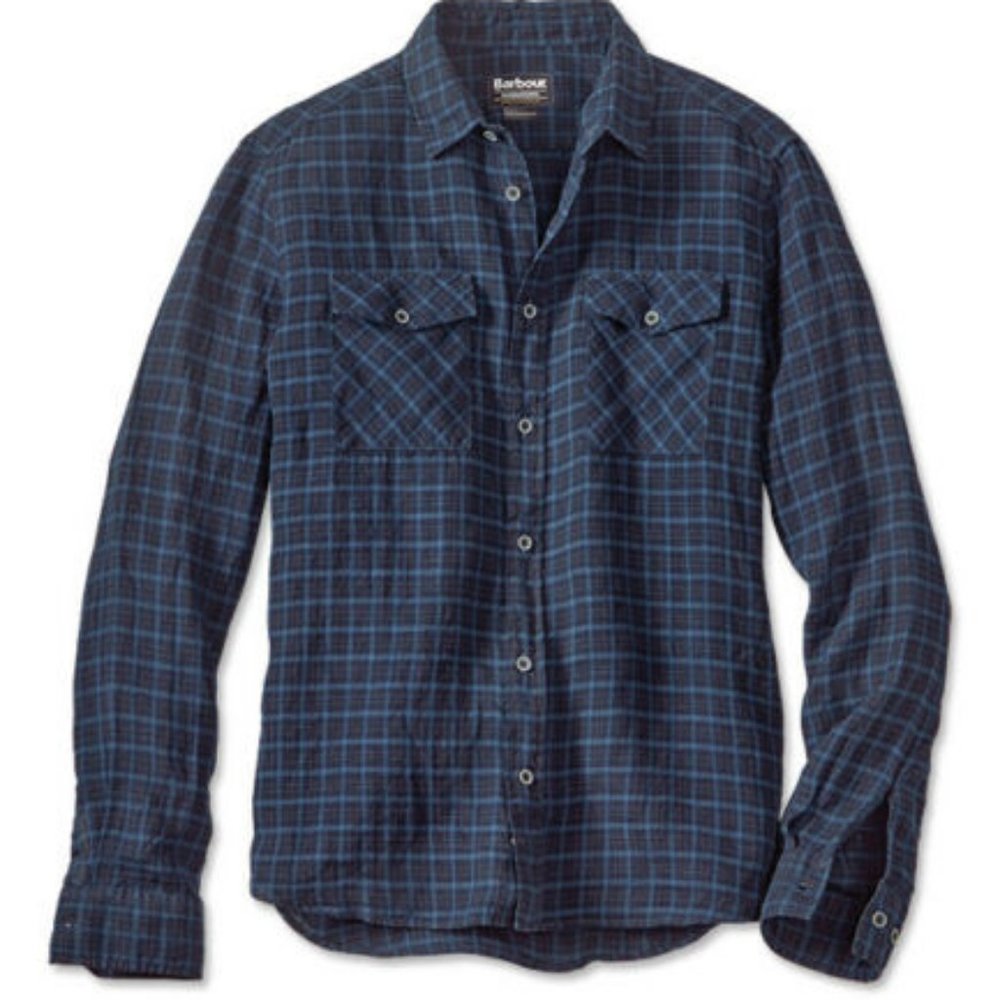 NWT BARBOUR INTERNATIONAL DESMOND 100% LINEN SHIRT MEN SMALL
